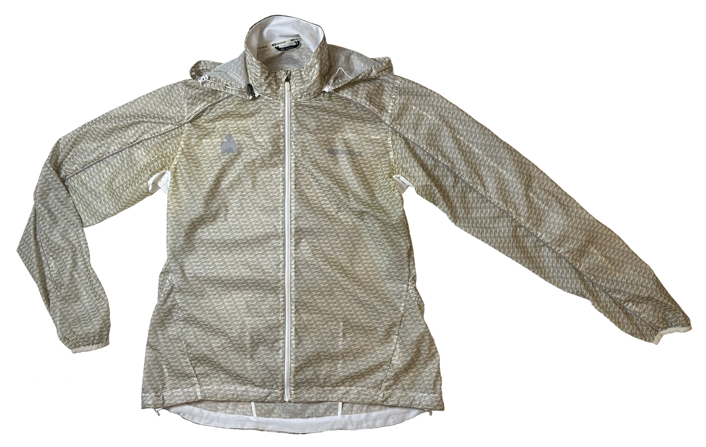 Sugoi Ironman Reflective Tan Cycling Jacket with Hood Large