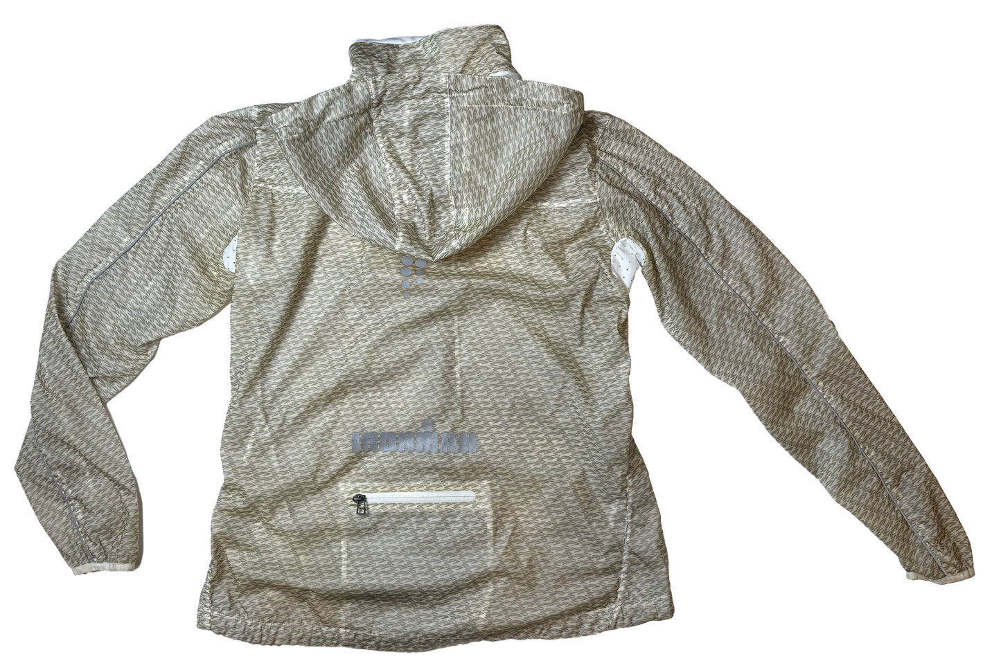 Sugoi Ironman Reflective Tan Cycling Jacket with Hood Large