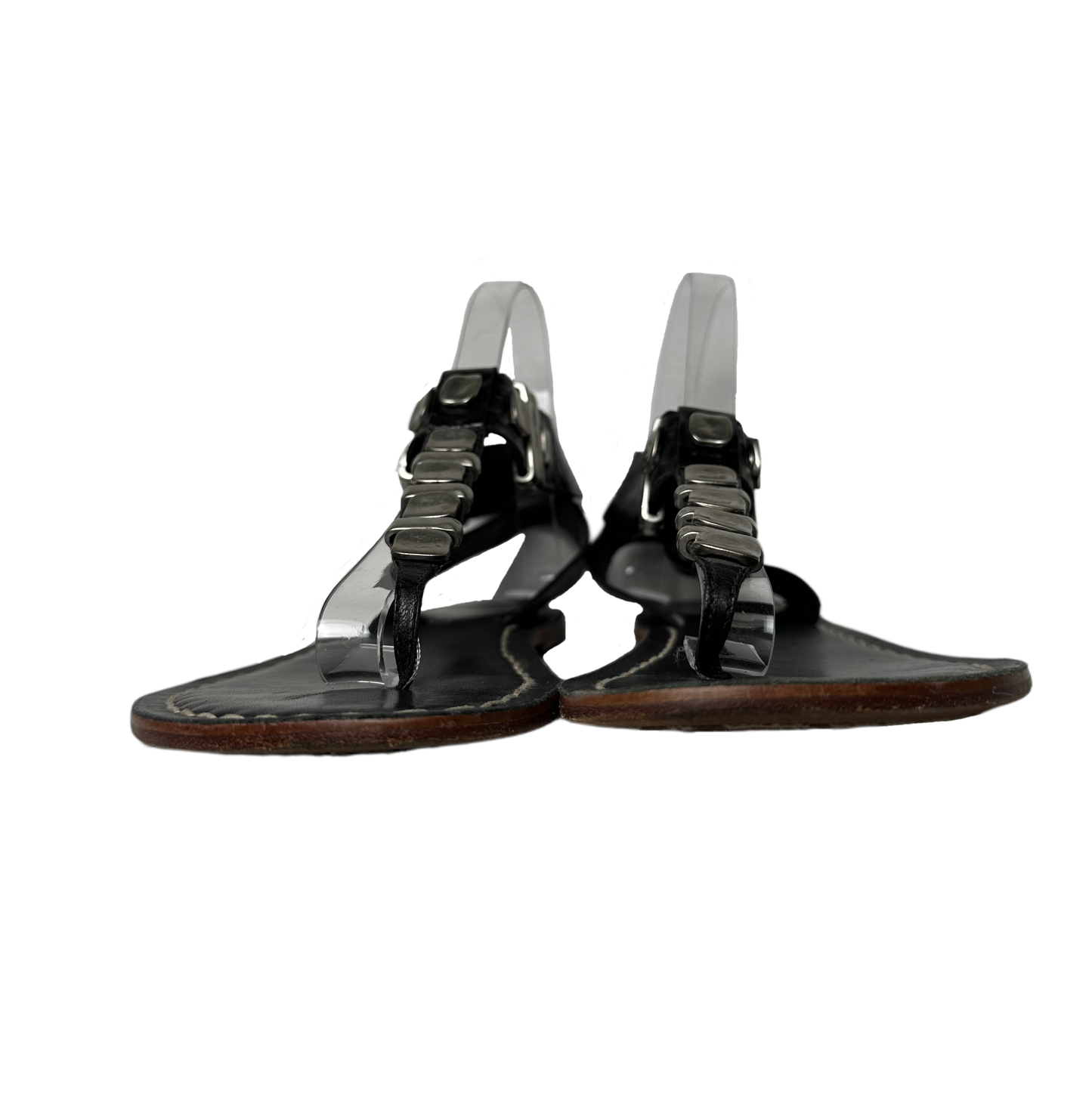 BernardoEmbrace bold style with the Bernardo Milan sandal! Crafted from smooth leather and featuring chunky silver metal accents, these T-strap sandals will inspire your advShoesBernardo Milan Flat T-strap Black Leather Sandal-strap Black Leather Sandal