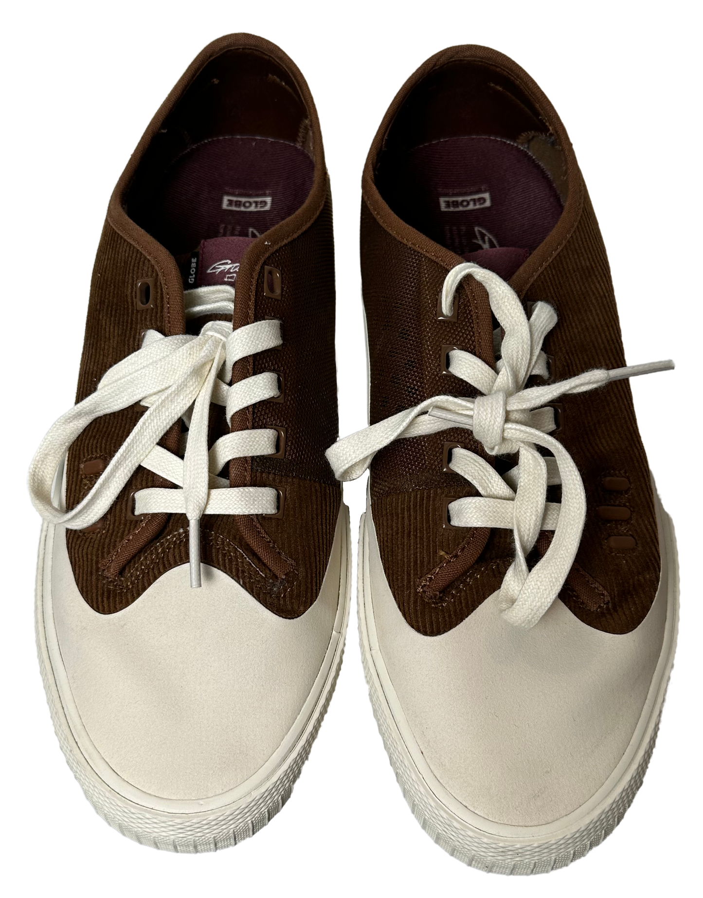 Globe Gillette Ginger Brown Corduroy Skate Shoe Size 10