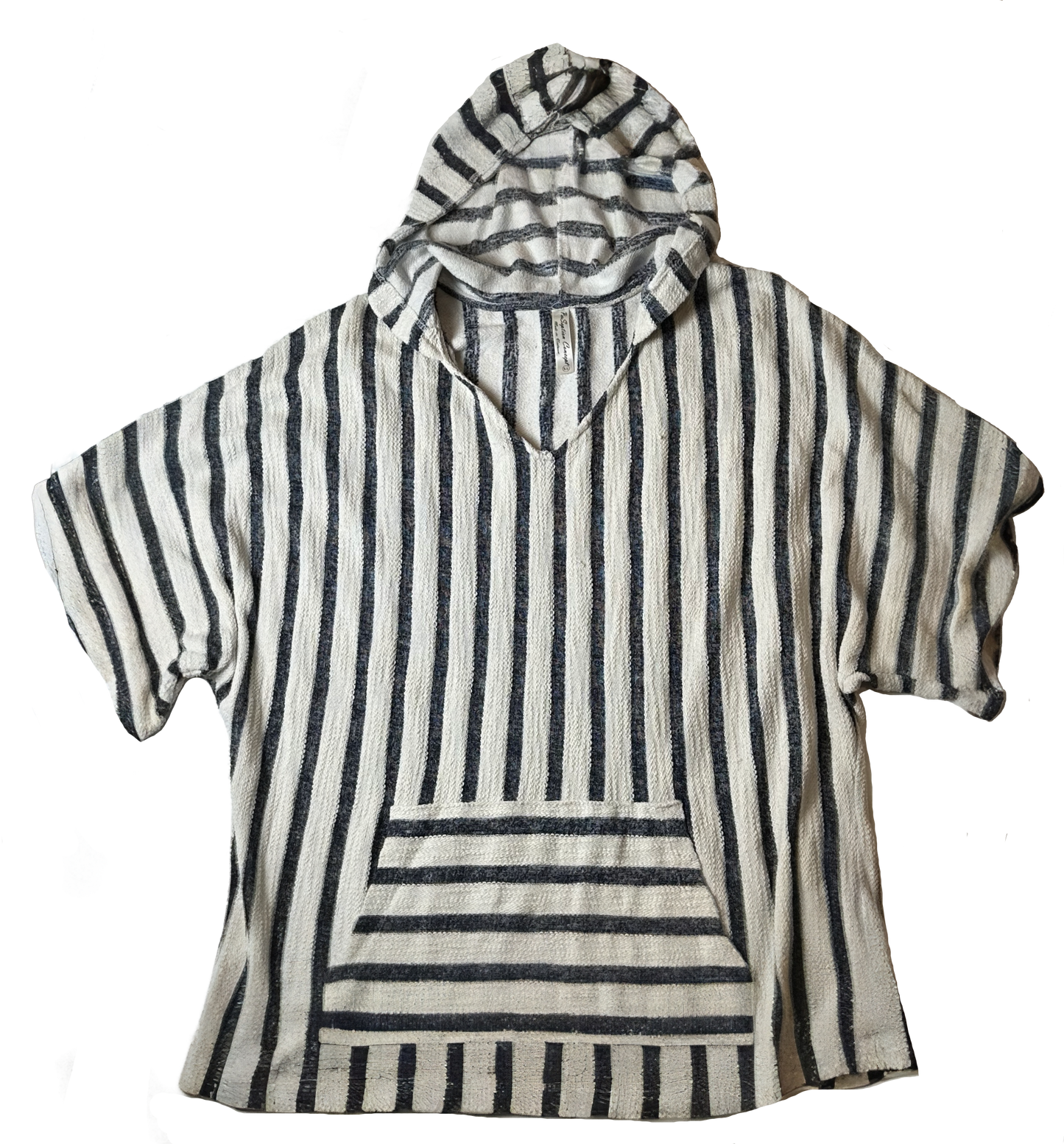 Per Seption Concept Blue & White Short Sleeve Hoodie with Front Pocket size XL