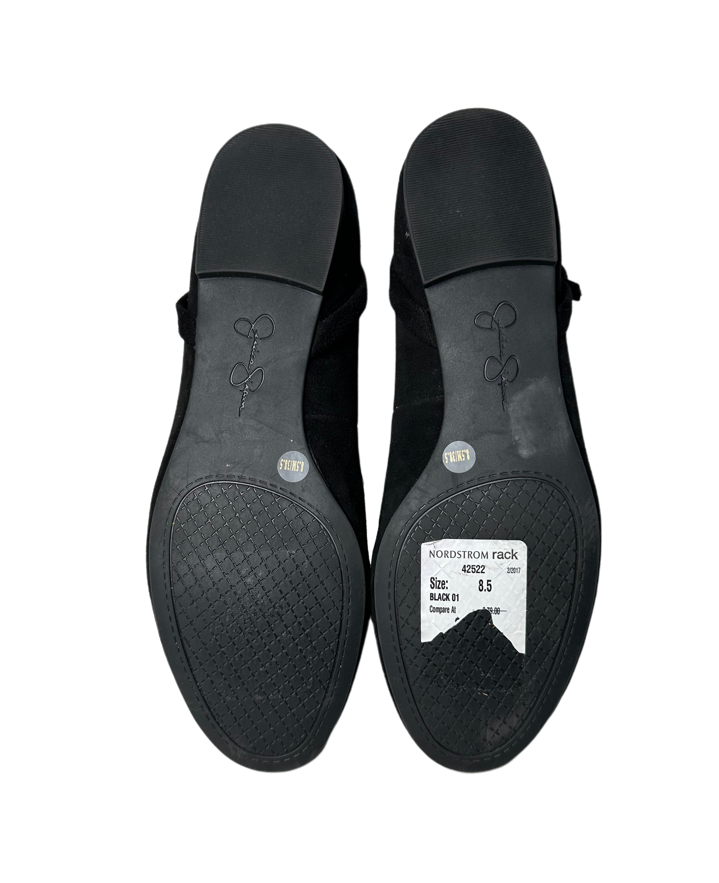 Jessica Simpson Black Suede Lace Up Ballerina Flats offer a classic style with a modern edge. Crafted from luxury suede, featuring a round toe and lace up designShoesJessica Simpson Black Suede Lace Up Ballerina FlatsJessica Simpson Black Suede Lace