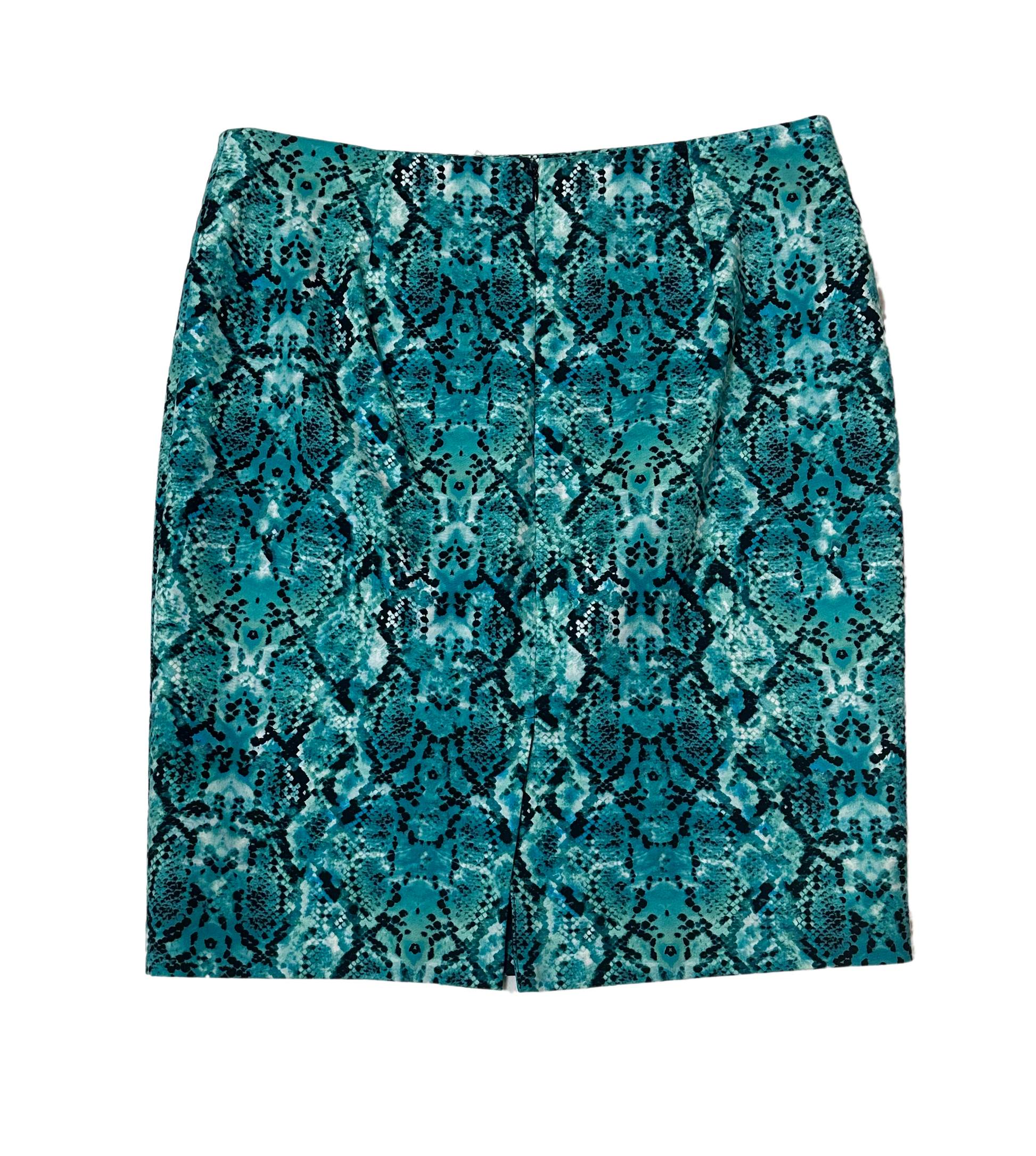 Liz ClaiborneBreak out of your style rut with this Liz Claiborne pencil skirt! Sleek and sophisticated, it's made of soft fabric and features a wild teal snake skin print. Fully SkirtsLiz Claiborne Teal Snake Skin Print Pencil SkirtLiz Claiborne Teal Snake Skin Print Pencil Skirt