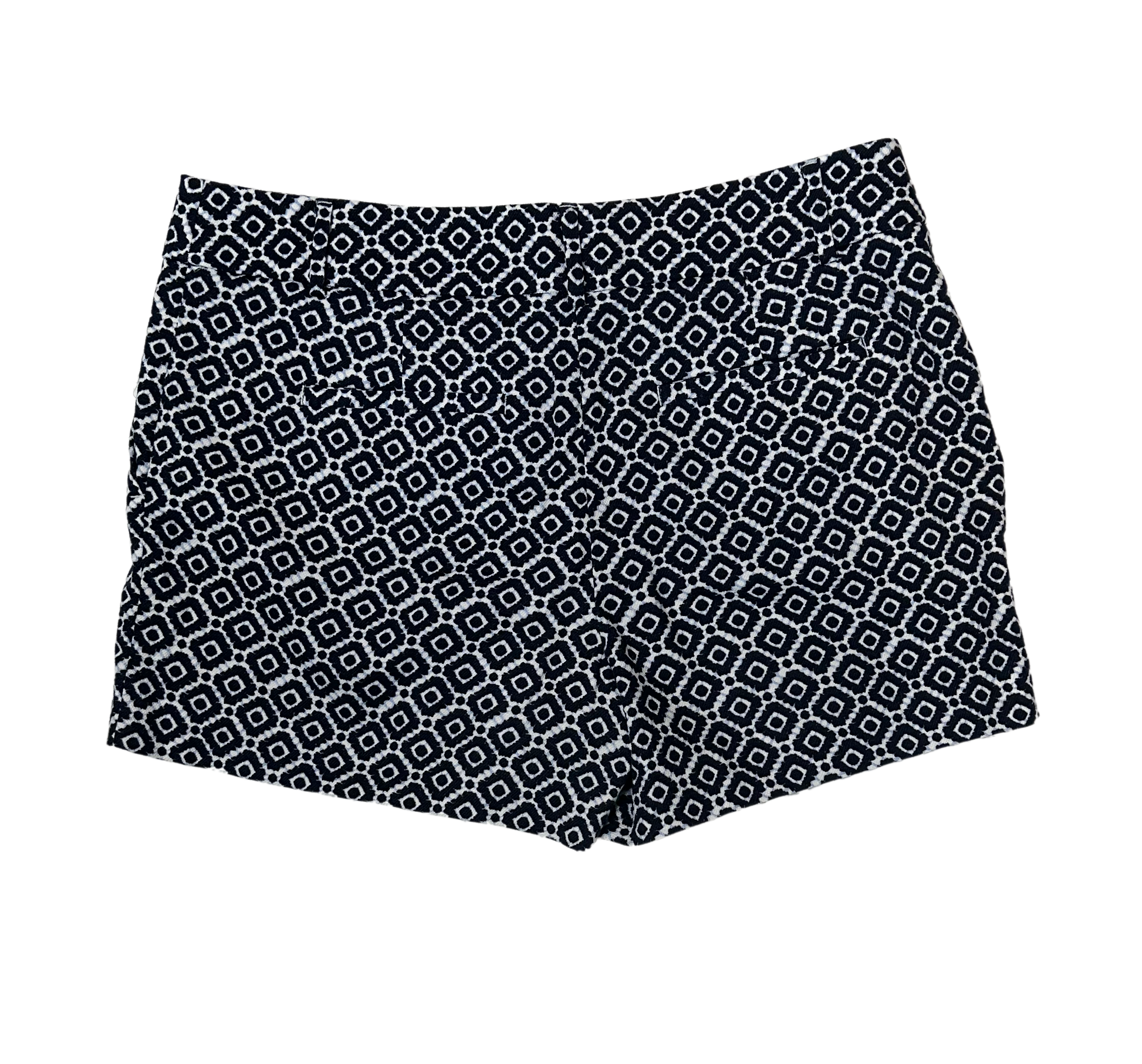 Ann Taylor Loft The Riviera Blue & White Short Make a bold statement in these Riviera blue & white shorts from Ann Taylor Loft! Their geo-print will add a fun flair to any look, plus the pockets - in the fronShortsAnn Taylor Loft The Riviera Blue & White ShortRiviera Blue & White Short