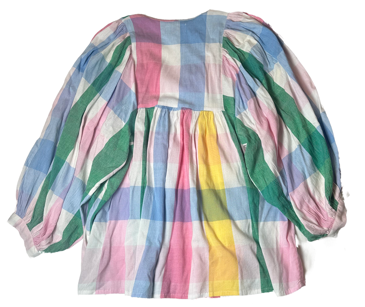 Mille 3/4 Sleeve Charlie Top in Pastel Plaid - NWT size S
