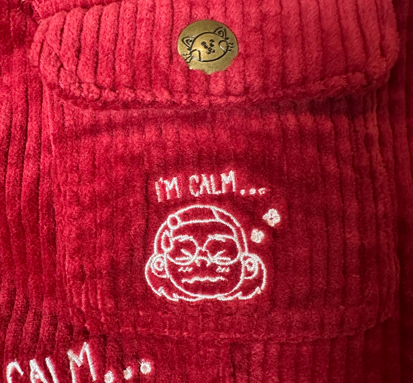 Disney Pixar Turning Red Panda Mei Corduroy Mini Snap Front Animated Skirt size XL