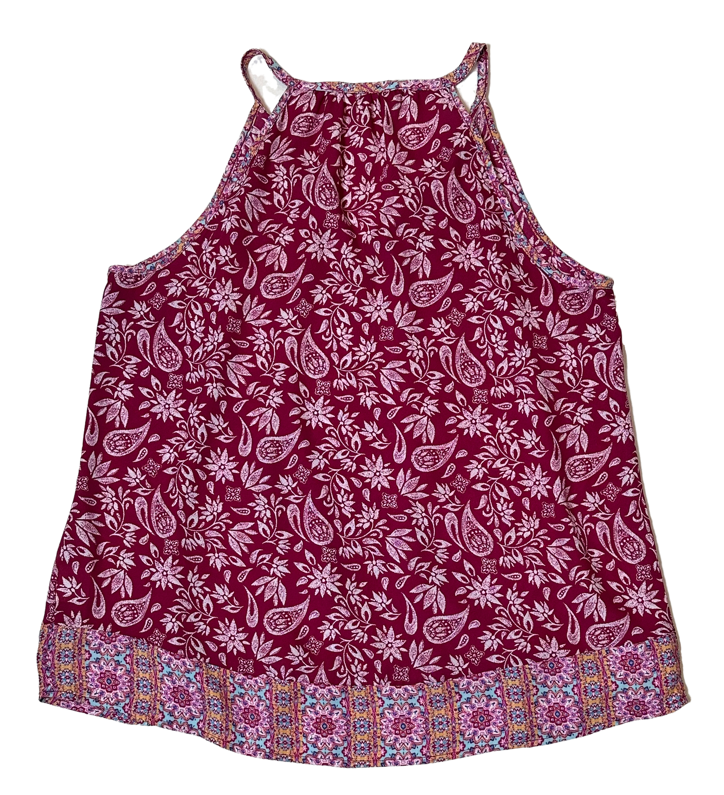 Pink RepublicLook classy and sassy in this Pink Republic sleeveless shirt! With a hot pink hue and a wild floral print, you'll ooze with the ultimate bohemian vibes. Its flowy faShirtPink Republic Sleeveless Floral Print Tie V-neck ShirtPink Republic Sleeveless Floral Print Tie