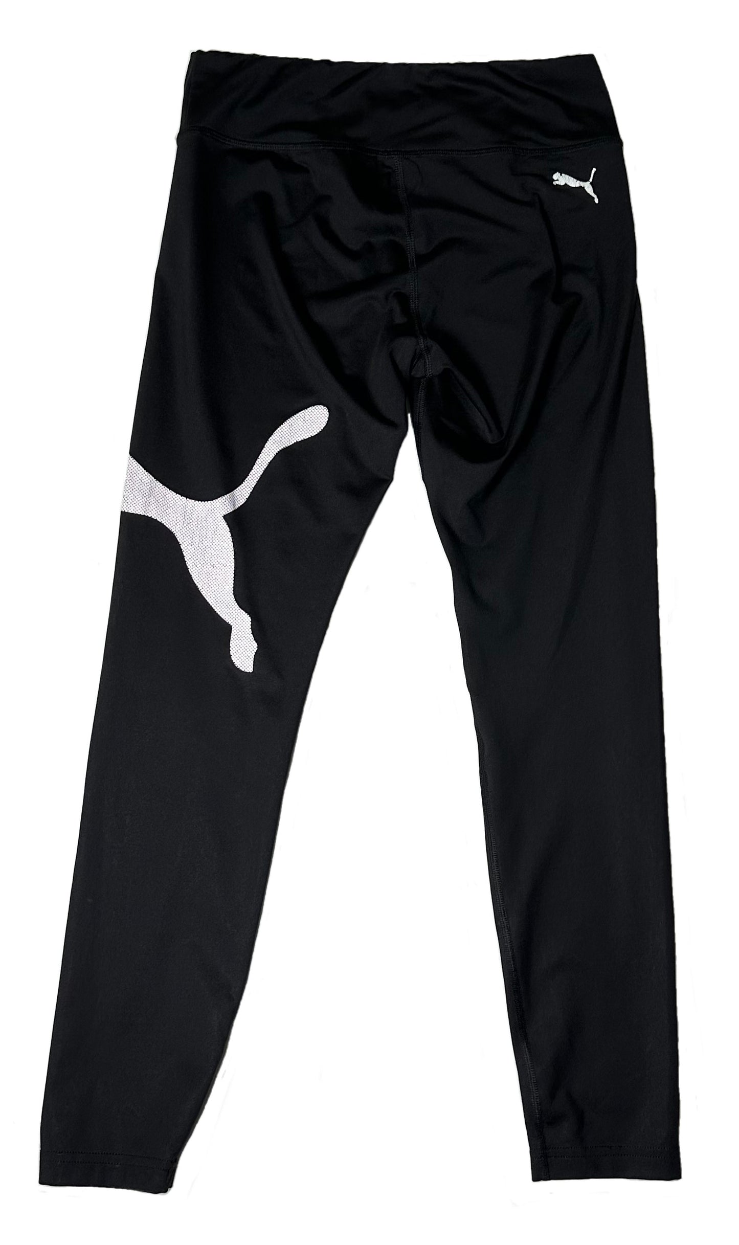 PumaMake a statement in this sleek black legging, featuring a large Puma Logo graphic on the side. Whether you're working out or hanging out, you'll look cool and feel cLeggingsPuma Black Legging with Large Puma Logo GraphicLarge Puma Logo Graphic