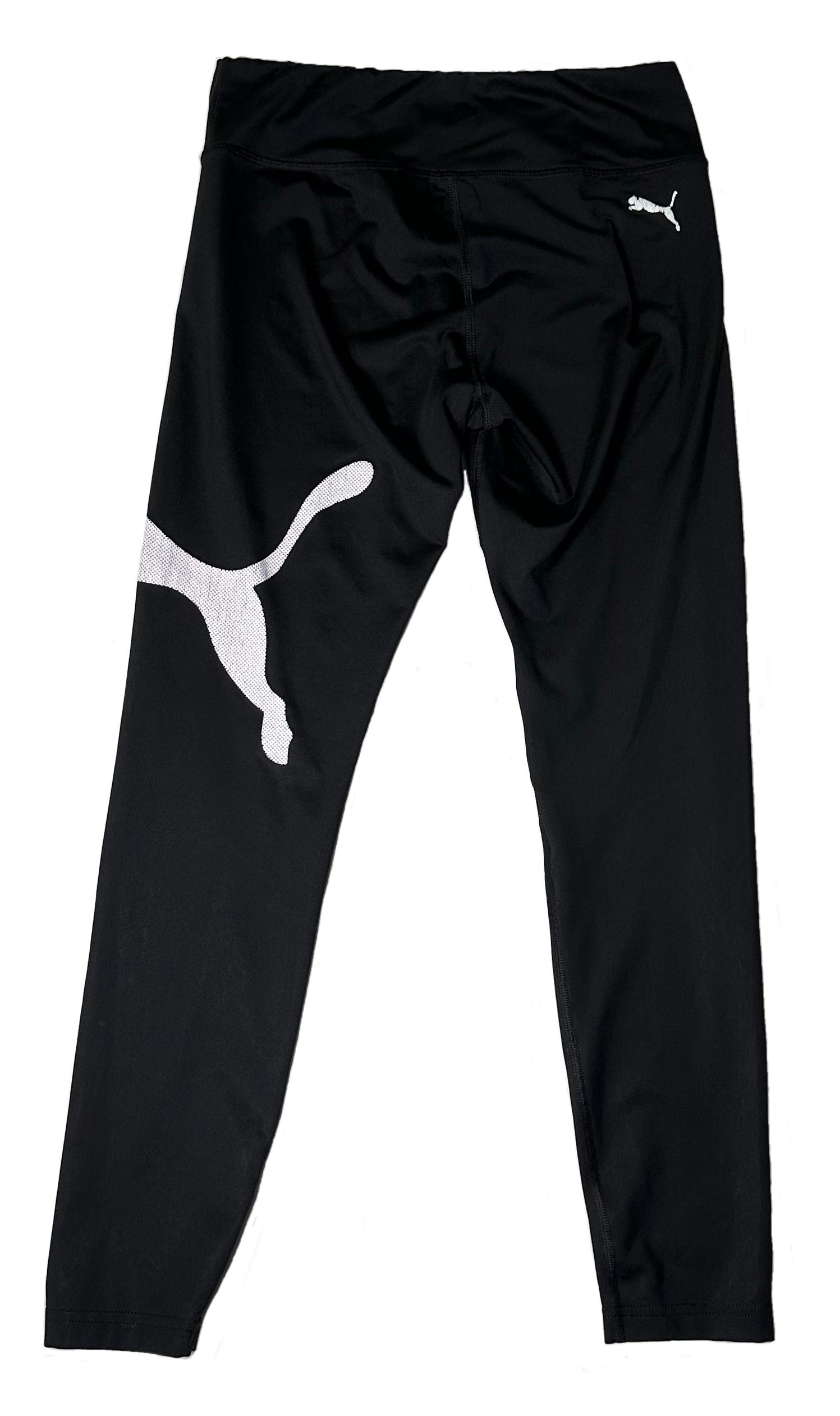PumaMake a statement in this sleek black legging, featuring a large Puma Logo graphic on the side. Whether you're working out or hanging out, you'll look cool and feel cLeggingsPuma Black Legging with Large Puma Logo GraphicLarge Puma Logo Graphic