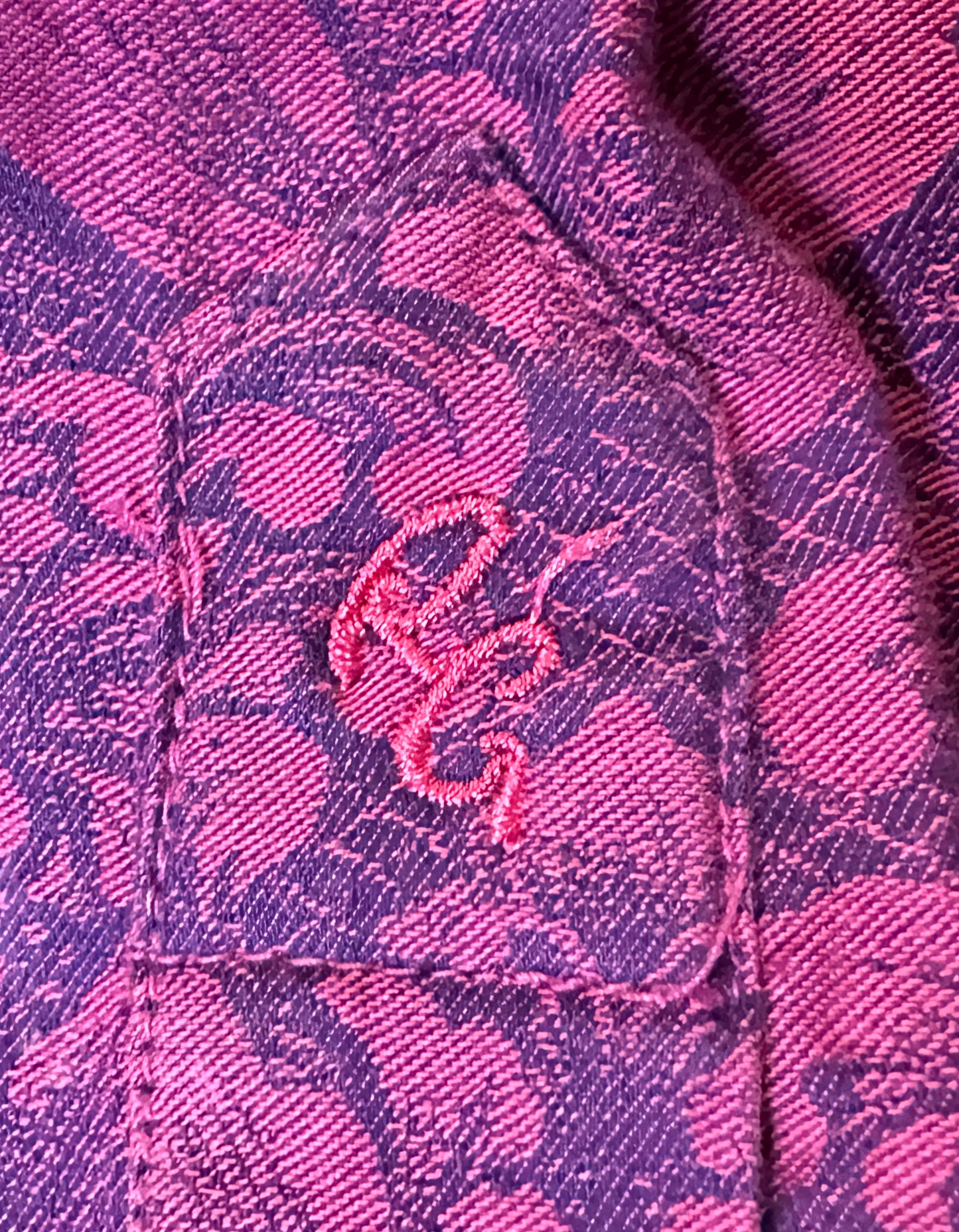 Robert Graham Long Sleeve Pink & Purple Print Button-Up Shirt size XL