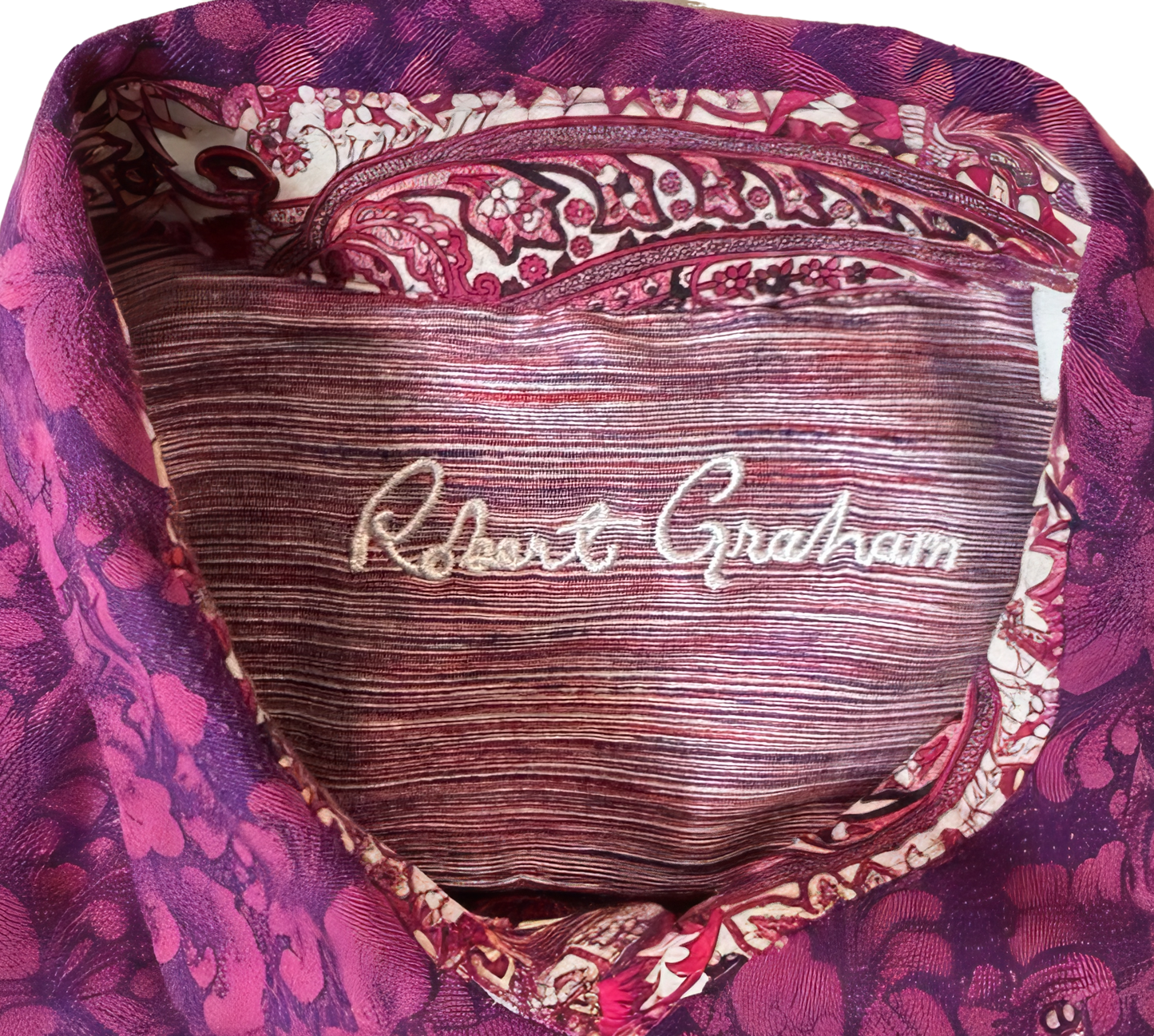 Robert Graham Long Sleeve Pink & Purple Print Button-Up Shirt size XL