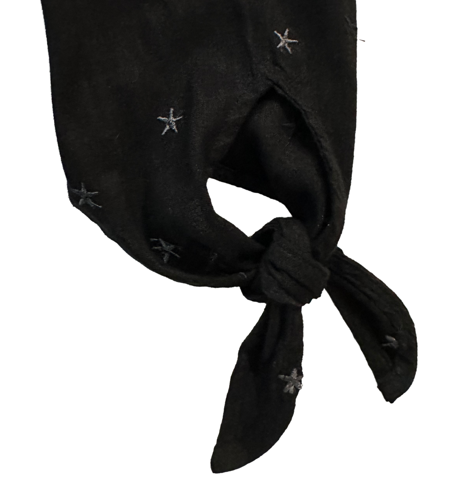 Rails Robyn Black Blouse with Stars and Tie Sleeves - size Small