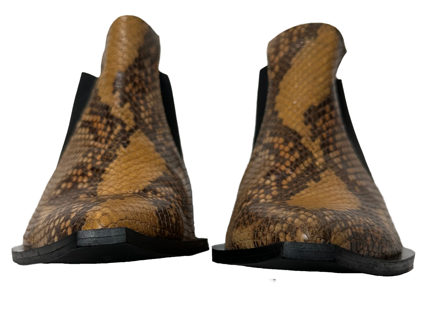 LAX Brown "Snake Skin" Ankle Booties size 37 - EUC