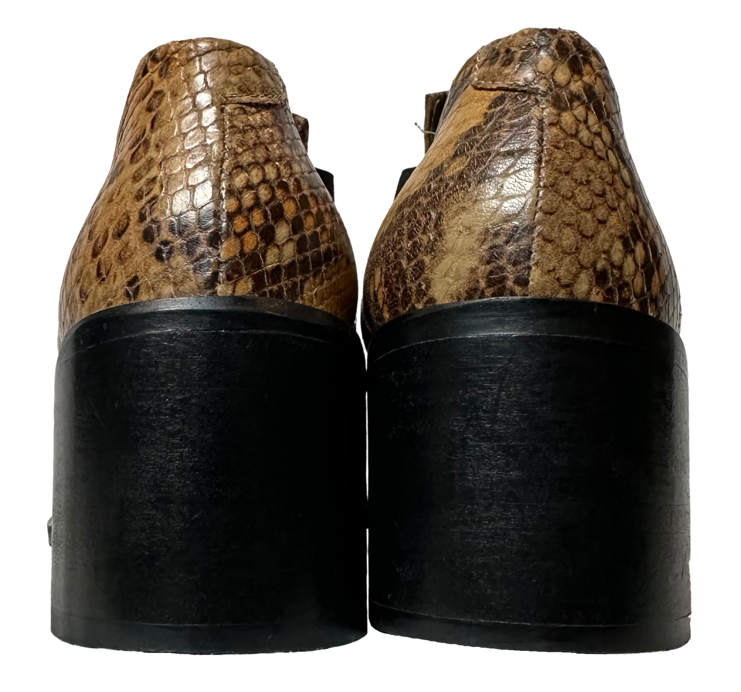 LAX Brown "Snake Skin" Ankle Booties size 37 - EUC