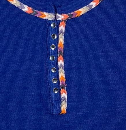 We The Free Blue Thermal with Colorful Trim Size P Small