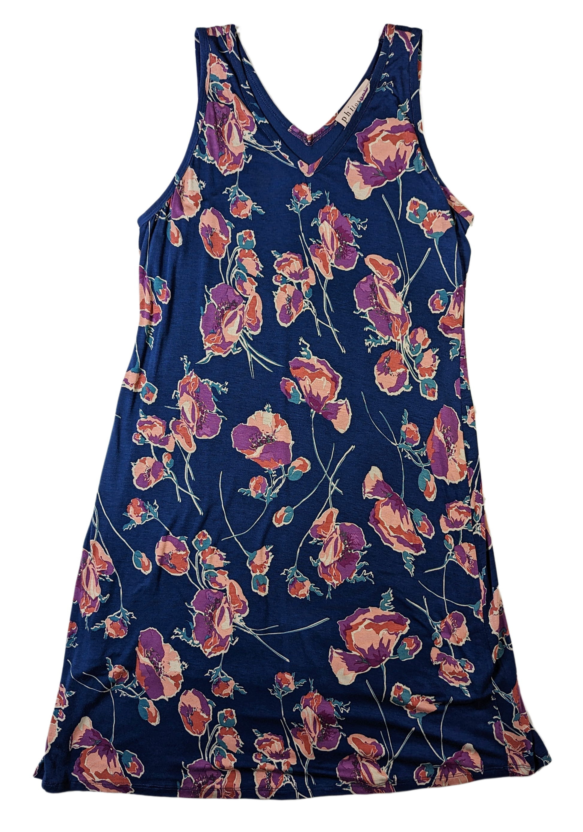 PhilosophyThis Philosophy Blue Floral Sleeveless Dress is a stylish and comfortable choice for any event. The viscose/spandex fabric blend is lightweight and breathable, allowDressesPhilosophy Blue Floral Sleeveless DressPhilosophy Blue Floral Sleeveless Dress