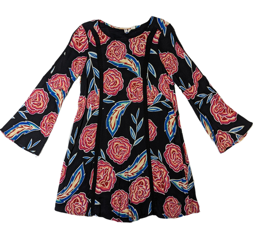 Roxy 'East Coast Dreamer' Bell Sleeve Floral Print DressROXY East Coast Dreamer dress is flirty, comfortable and easy to wear! This would look so cute with white sneakers, sandals or a strappy wedge! Vibrant pattern, blac