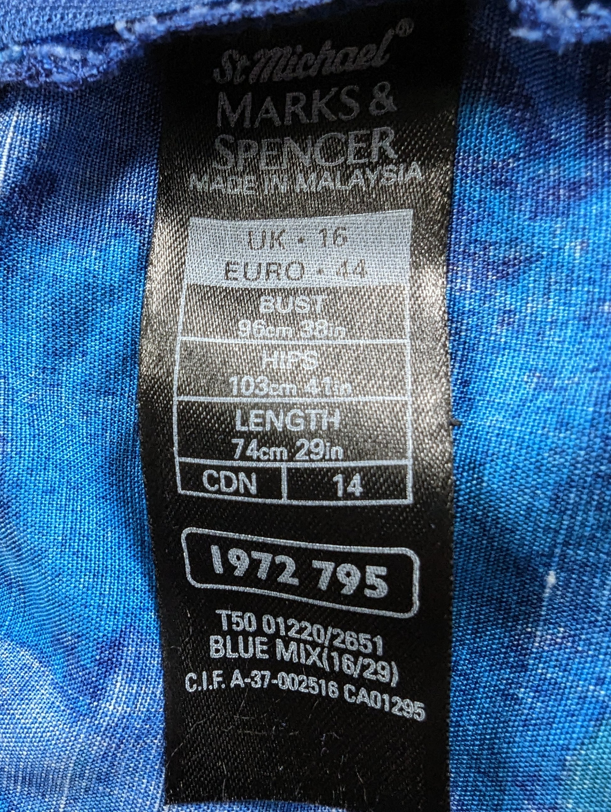 Marks & Spencer Blue Botanical Print Sleeveless dressThis stunning St. Michael From Marks & Spencer dress has got it all-- flirty blue leaf print, silky-smooth Tencel fabric, and a seriously stylish straight fit. PMarks & Spencer DressDresses