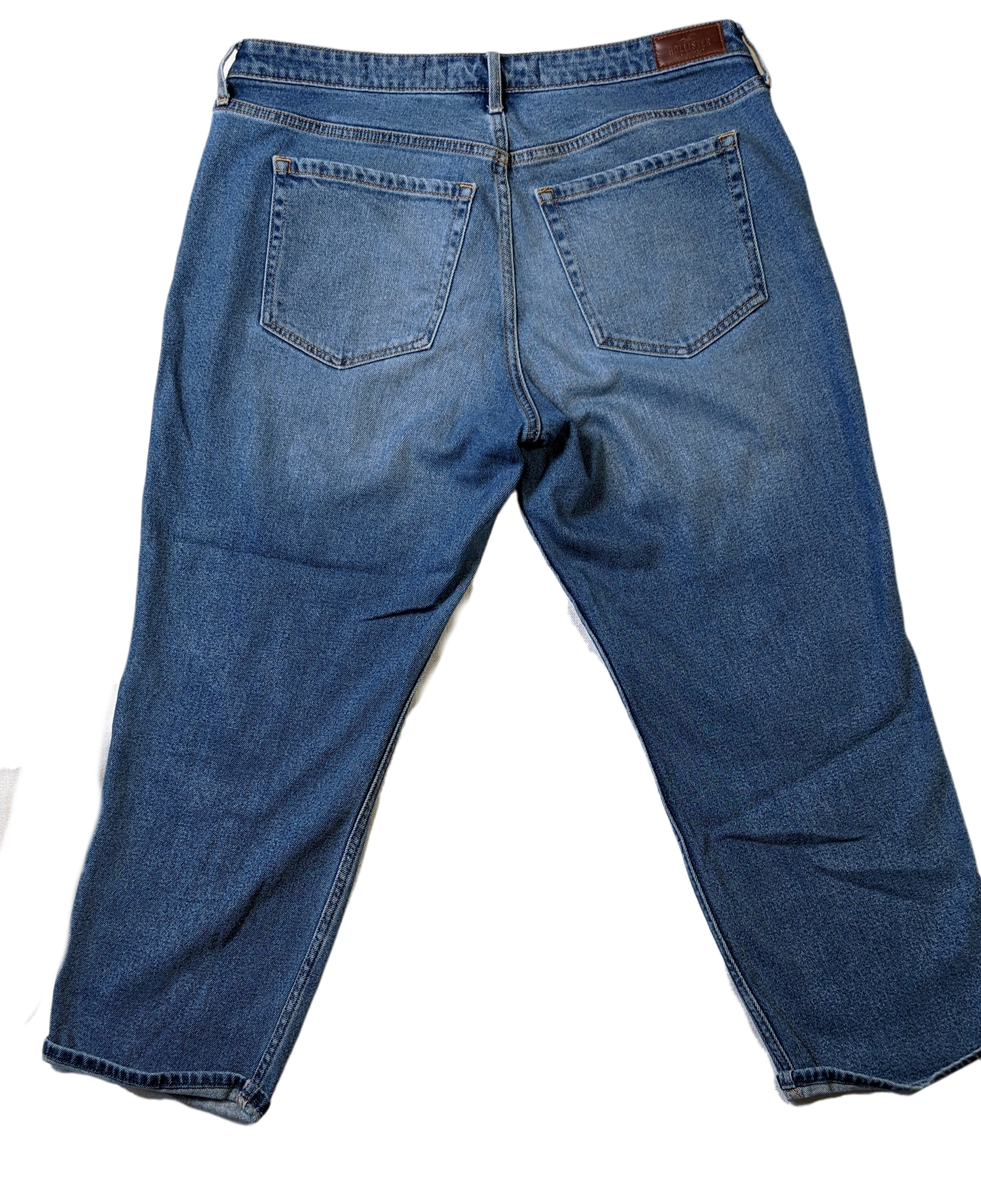 Hollister Distressed Mid-rise Crop Boyfriend JeansHoly Moly!  Do these have the distressing!  Super comfy, too, with Hollister Vintage stretch!