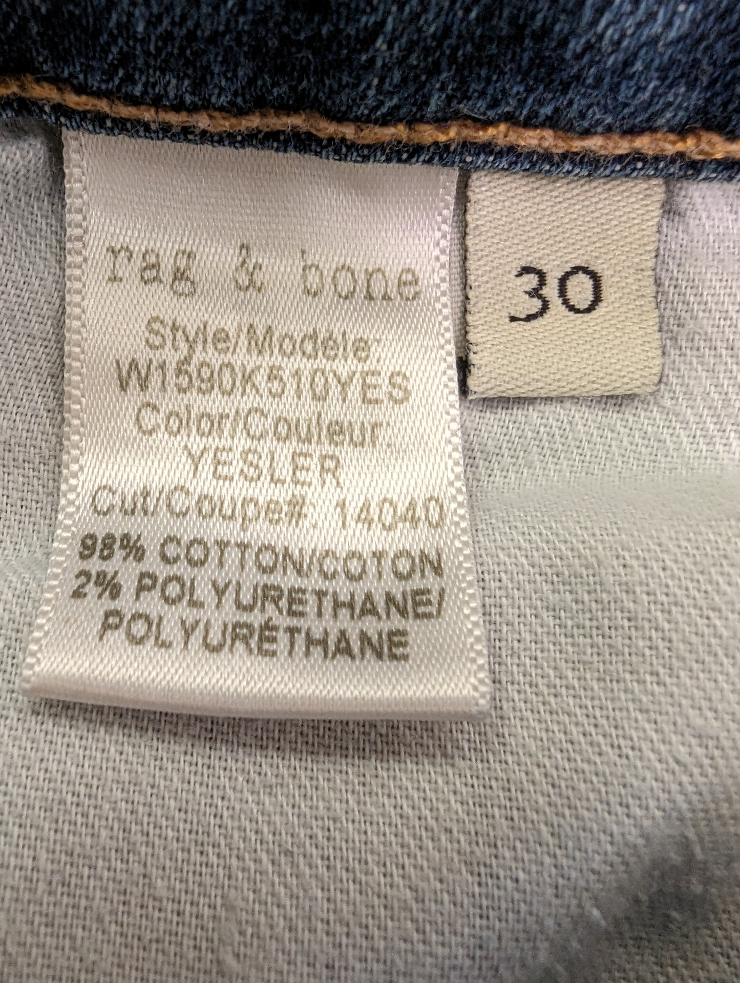 Rag & Bone Dre Low Rise Skinny Jeans Size 30  A roomy boyfriend cut gets slimmed down a bit in these low-rise, low-stretch jeans you'll reach for on the regular.