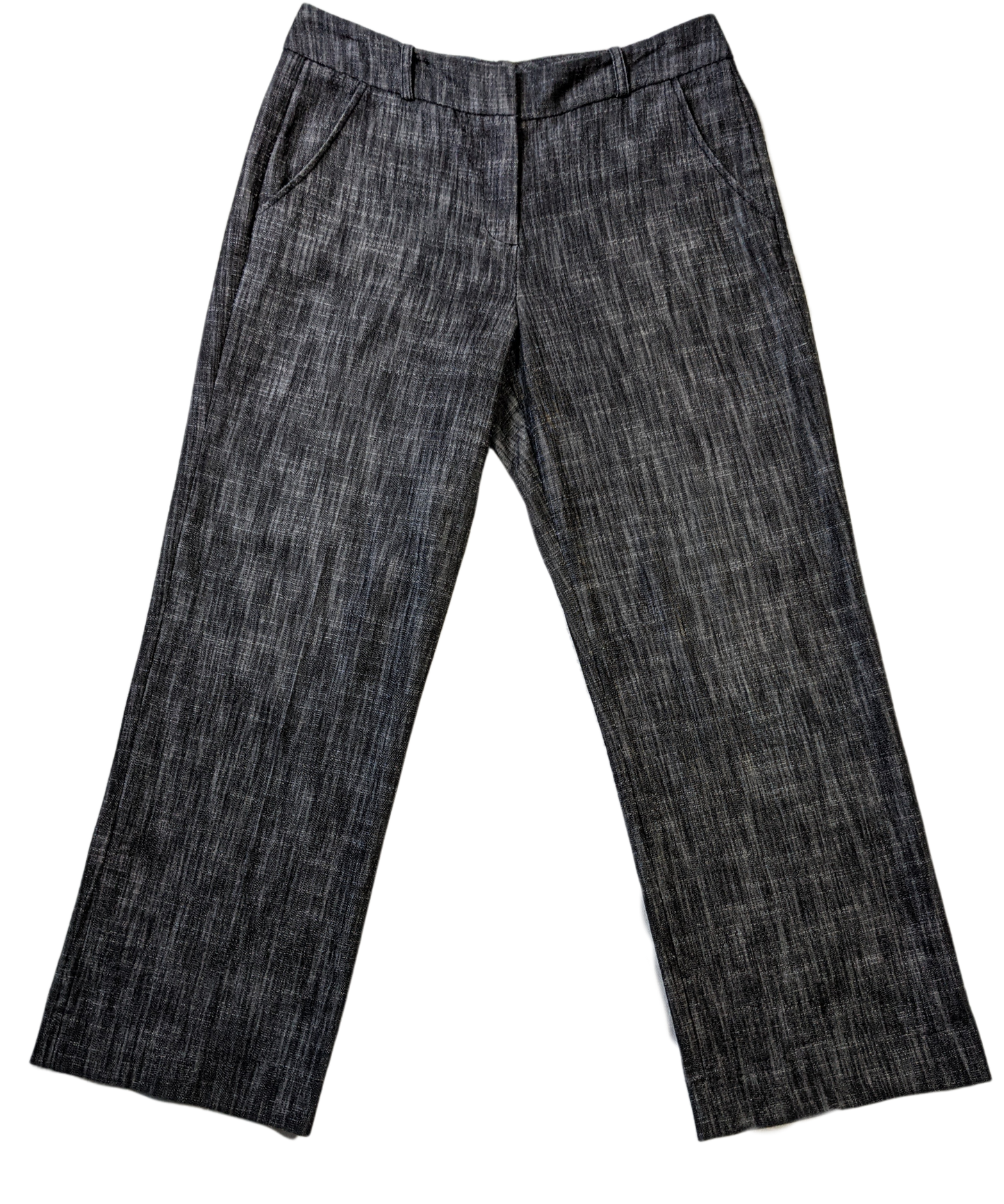 Sandro Sportswear Dress pantsThese are beautifully woven pants, with a mix of black and gray threads. This makes a beautiful neutral pant that you can wear with a variety of tops and jackets.  W