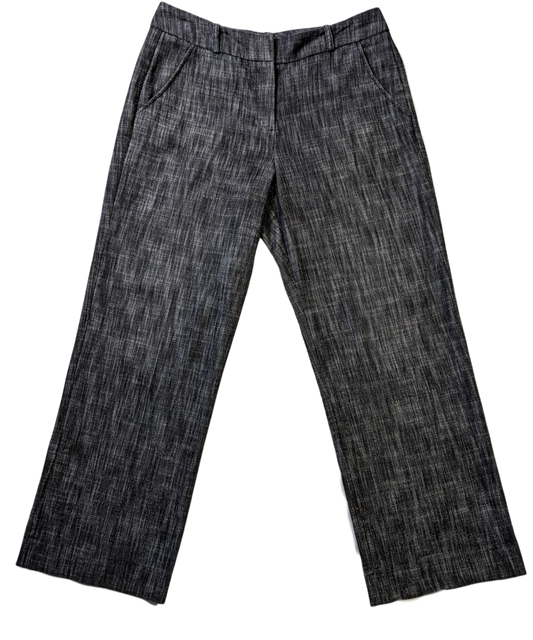 Sandro Sportswear Dress pantsThese are beautifully woven pants, with a mix of black and gray threads. This makes a beautiful neutral pant that you can wear with a variety of tops and jackets.  W