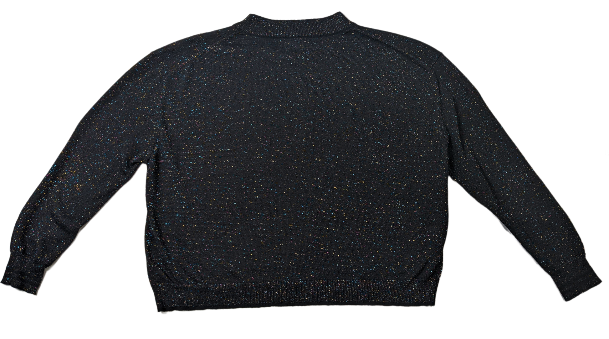 J + J John + Jenn Black Sparkly Sweater  Look effortlessly cool in the J + J John + Jenn Black Sparkly Sweater. With multicolor metallic threads and a mock neck, thi