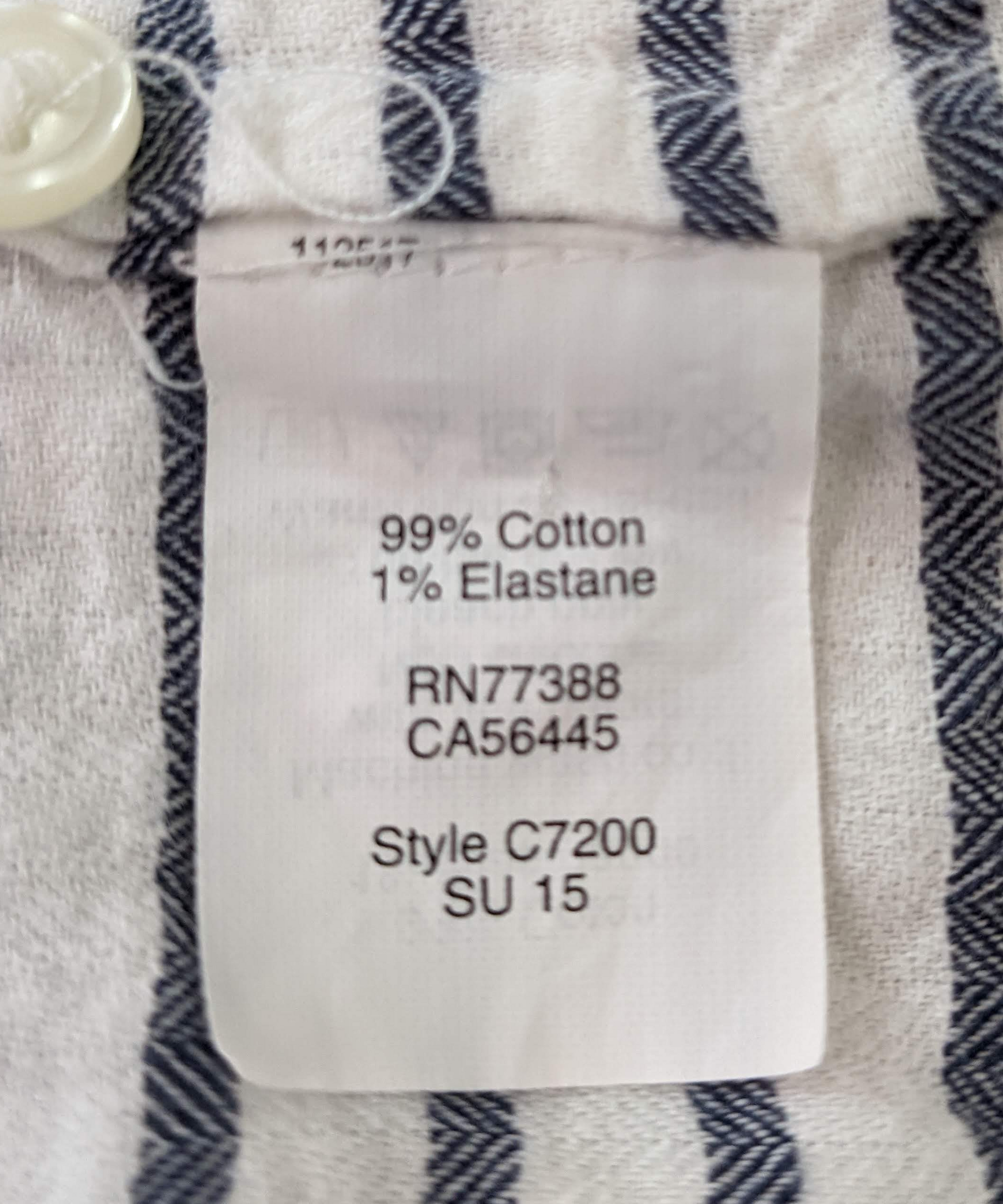 J Crew Blue & White Horizontal Striped Shirt Size XS  Add a touch of classic charm to your wardrobe with this J Crew button-up shirt. The horizontal navy stripes on