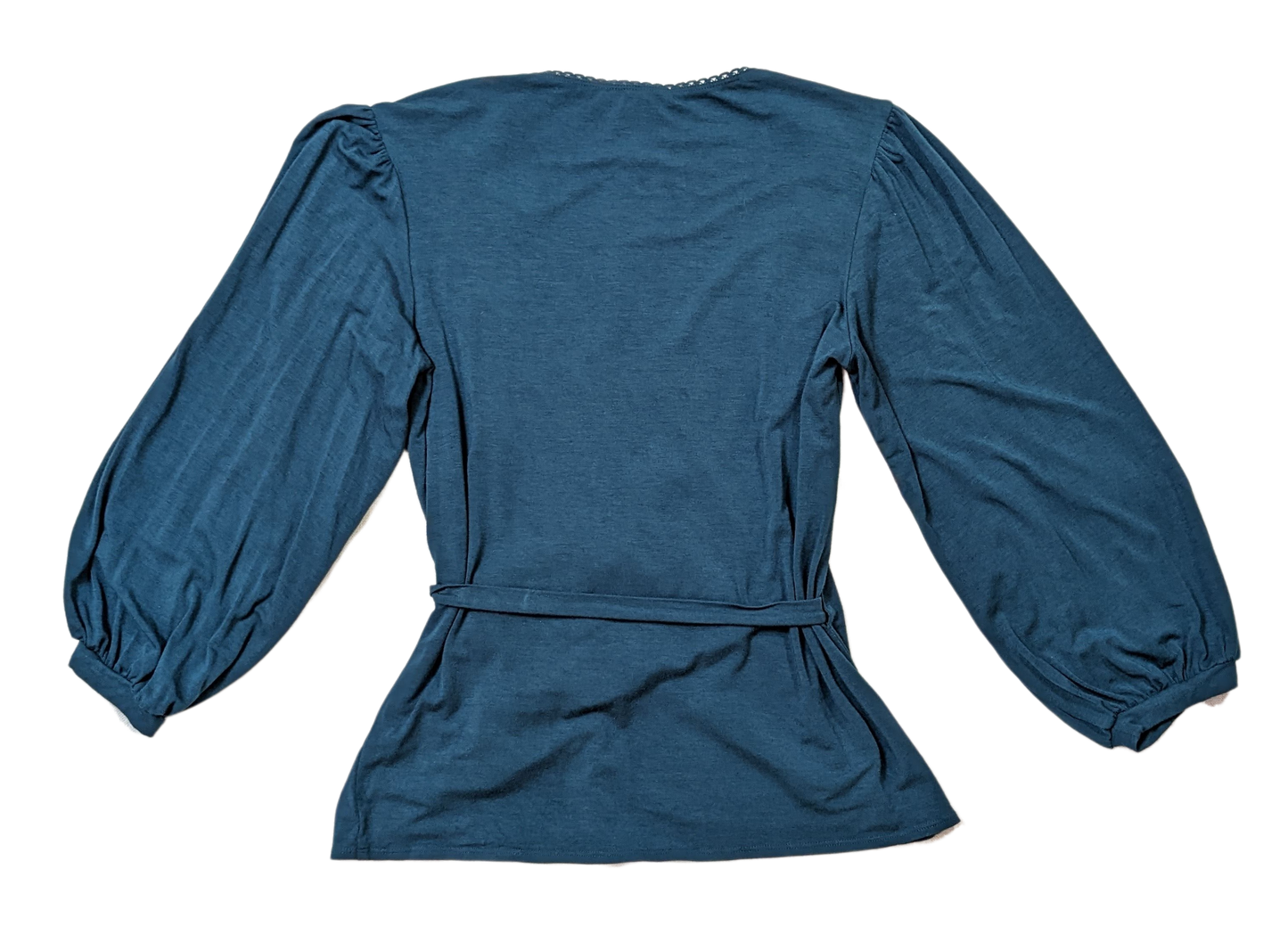 Laundry by Shelli Segal Teal Wrap Around Top Size L  Laundry by Shelli Segal Teal Wrap top  Size L Elevate your wardrobe with this stunning Laundry by Shelli Segal