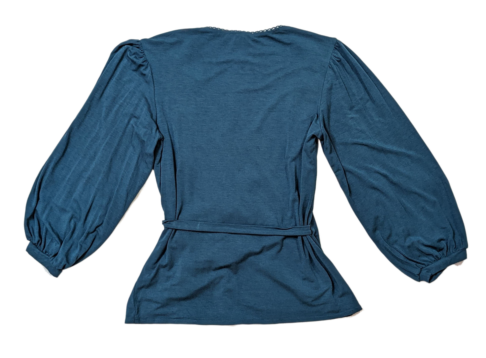 Laundry by Shelli Segal Teal Wrap Around Top Size L  Laundry by Shelli Segal Teal Wrap top  Size L Elevate your wardrobe with this stunning Laundry by Shelli Segal