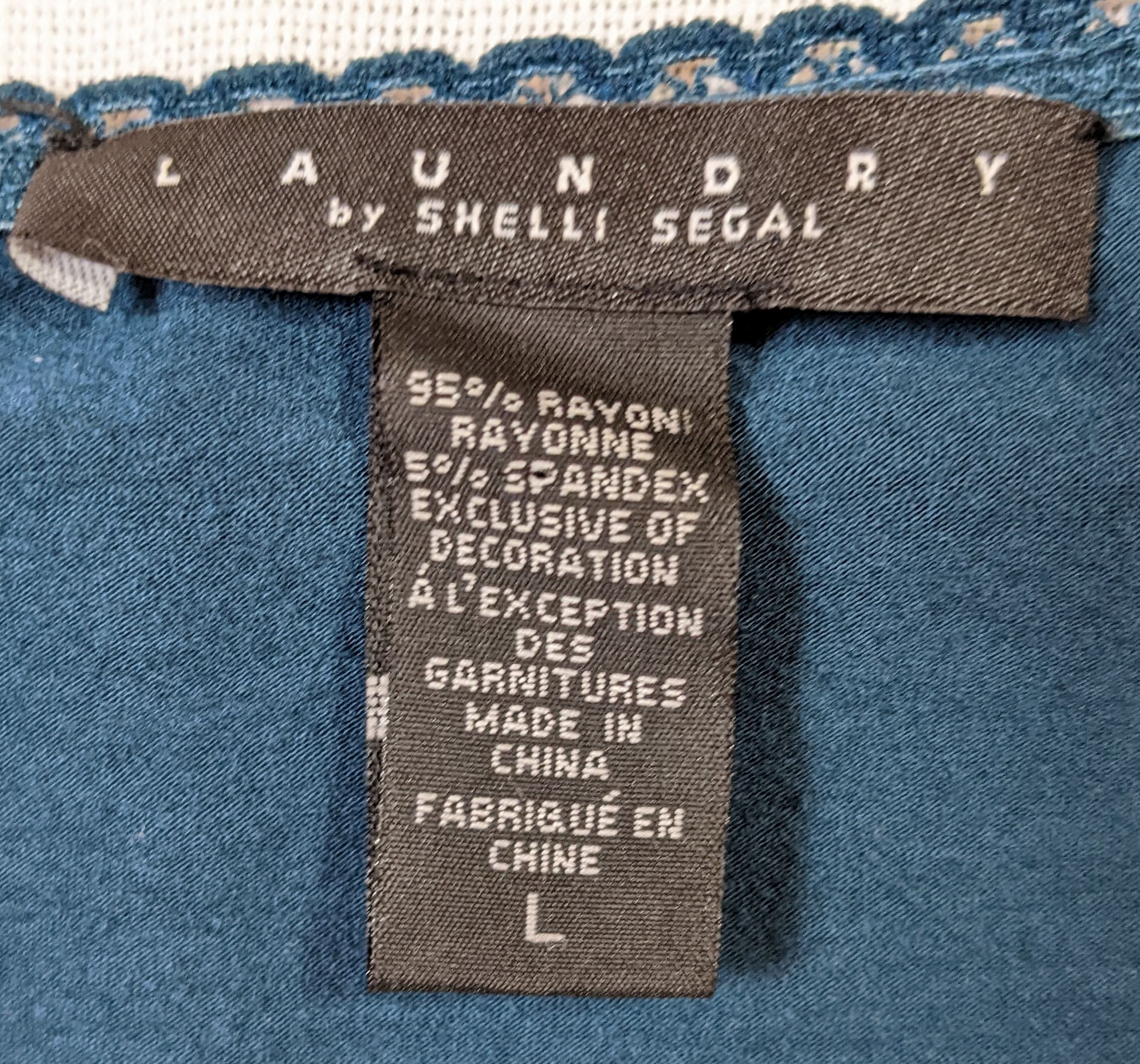 Laundry by Shelli Segal Teal Wrap Around Top Size L  Laundry by Shelli Segal Teal Wrap top  Size L Elevate your wardrobe with this stunning Laundry by Shelli Segal