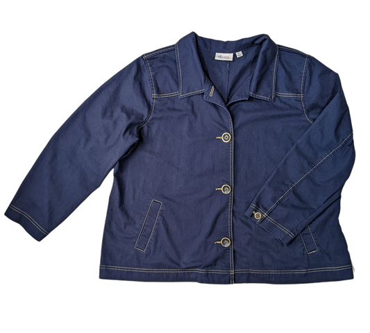 D & Co Blue Twill Jacket Size 2xD & Co Blue Twill Jacket Size 2x Experience the perfect blend of style and comfort with the D & Co Blue Twill Jacket. Constructed with high-quality twill fab