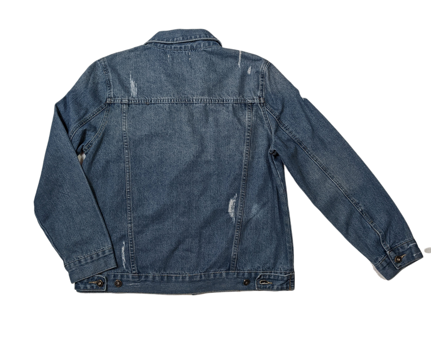 Waimea Distressed Denim Jacket This is a great jacket!  It goes with dressy dresses or grungy jeans!  You will grab it every time you leave the house!