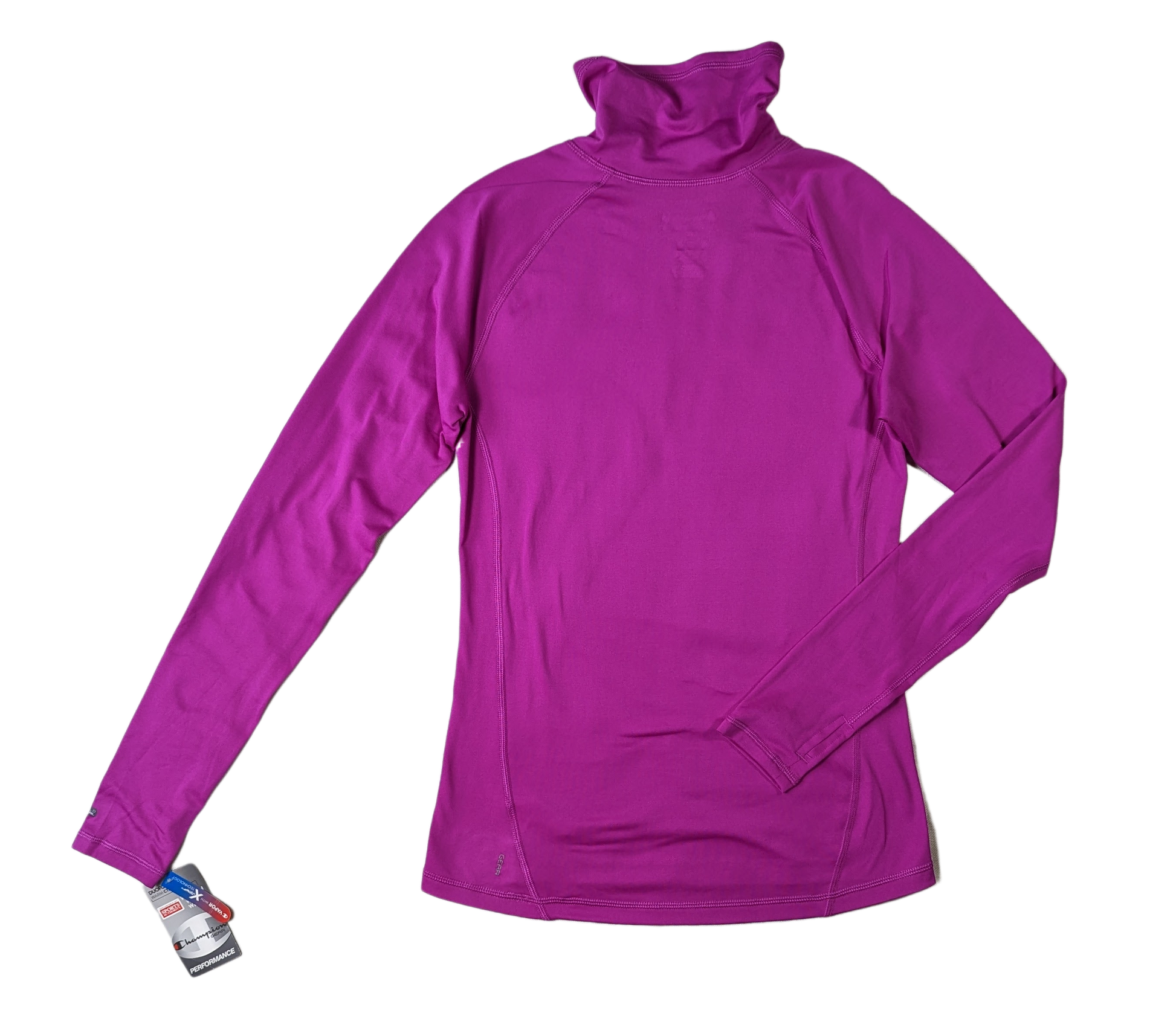 Champion Gear Performance Magenta Turtleneck NWTThis turtleneck is a great layering piece that you can wear with your other athletic apparel, or you can layer it under a slip dress for a pop of color!