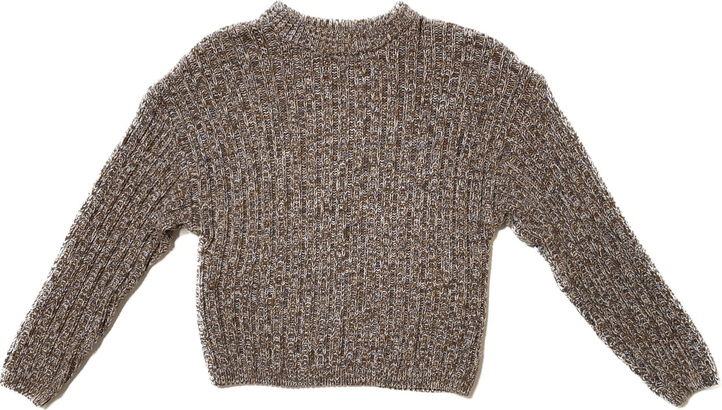 Universal Threads Chunky Brown SweaterBrown, marbled with grey and white, chunky crew neck sweater.
Perfect for Fall with black leggings and brown tall boots! Comfy and stylish!!