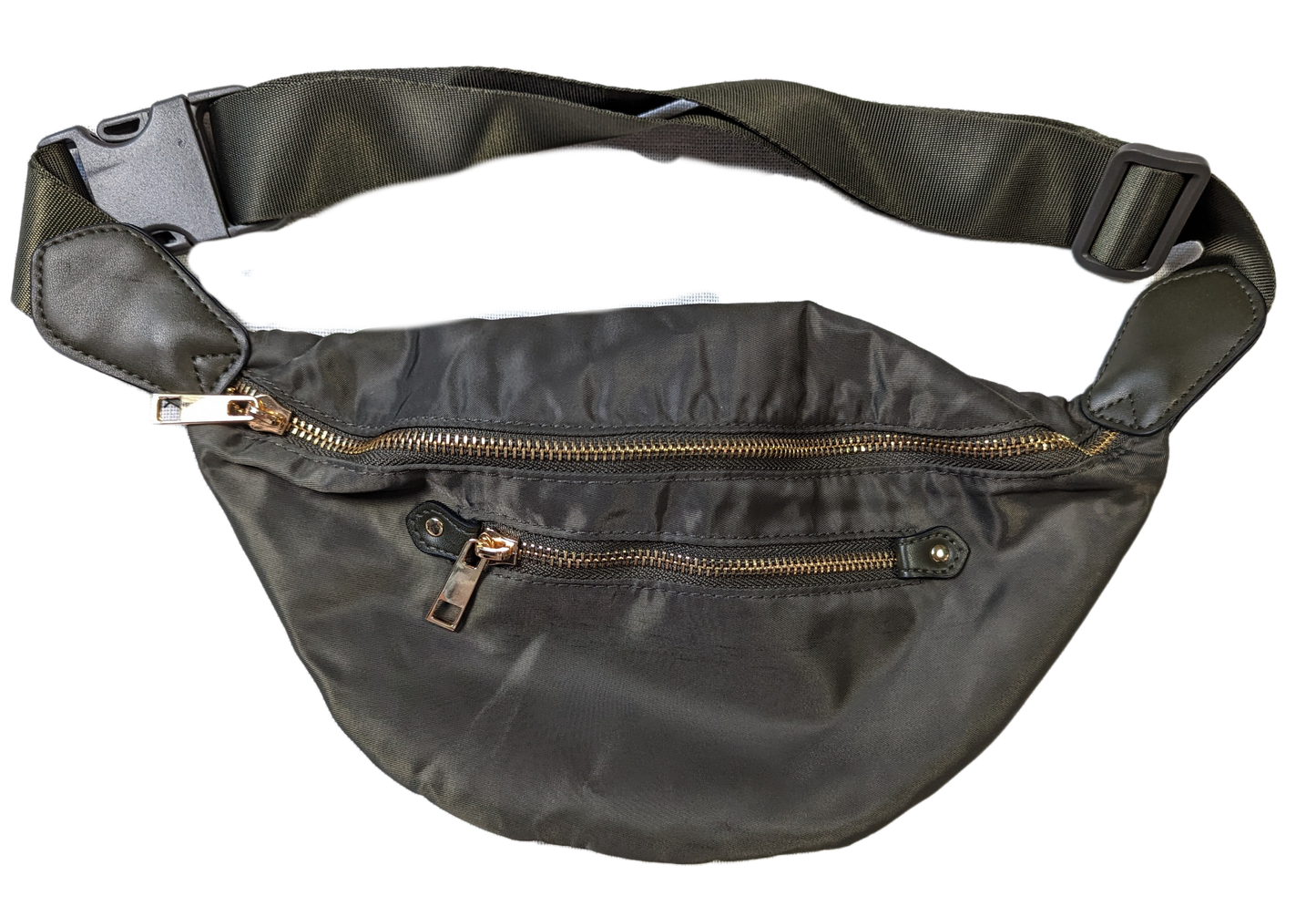 A New Day Olive Green Belt Bag  Stay hands-free and stylish with the A New Day Belt Bag! This olive green bag features dual zippers and is made from durable nylon