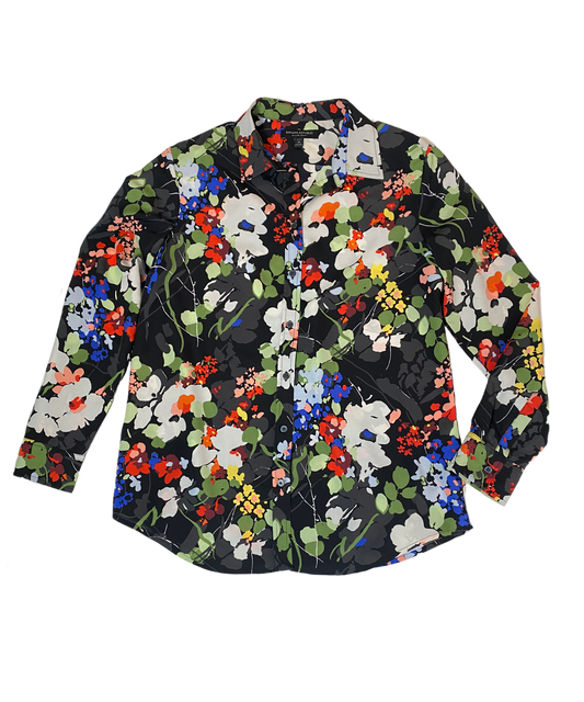 Banana Republic "Dillion" Bouse with Bright Floral Print What a prefect shirt for spring! Easy to wear to work or dress down with jeans.