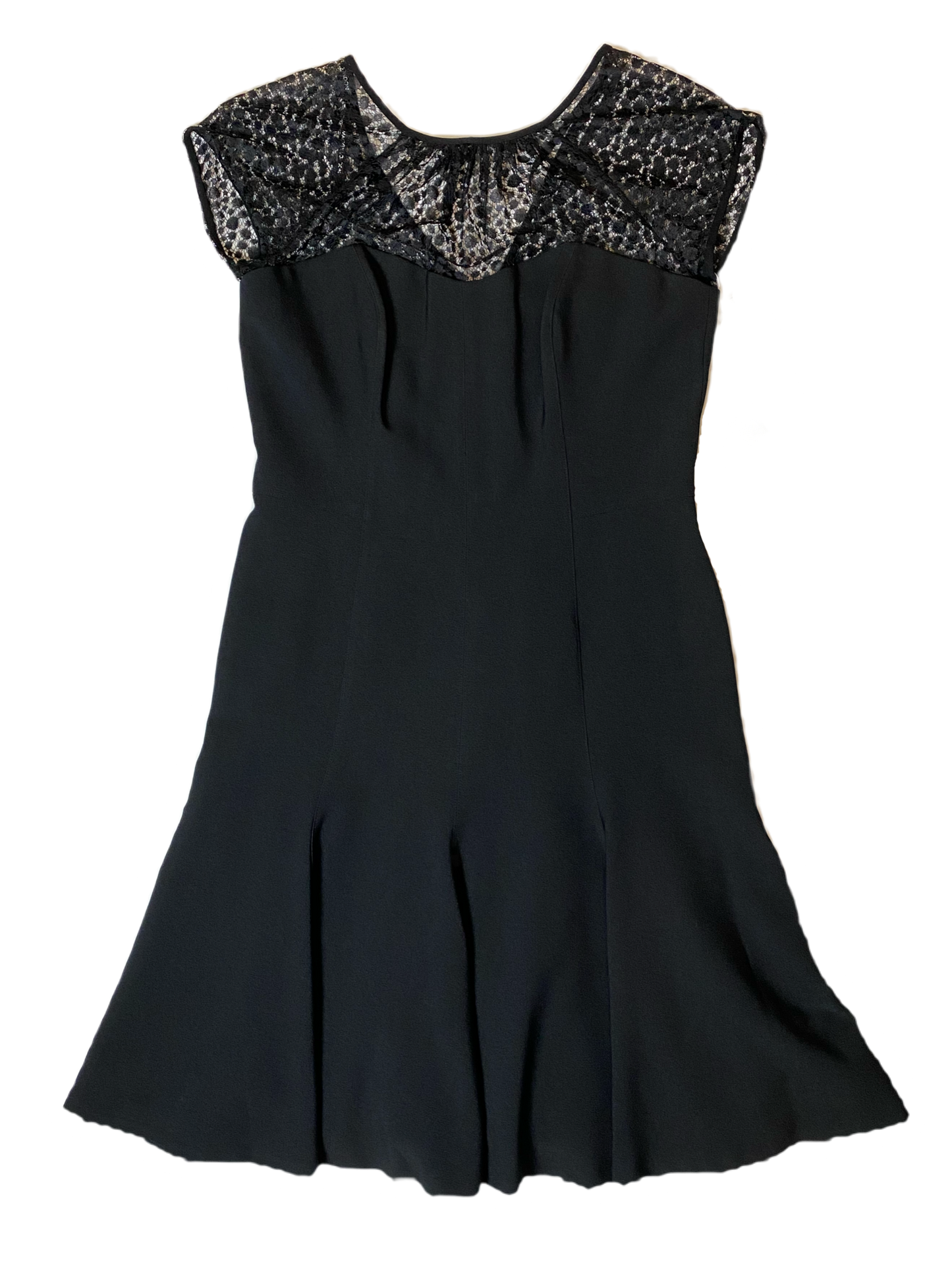 Maggy London Black Fit and Flare - NWTBlack fit and flare with modern soft lace top. Cap sleeves and high v in back. New with Tags!!