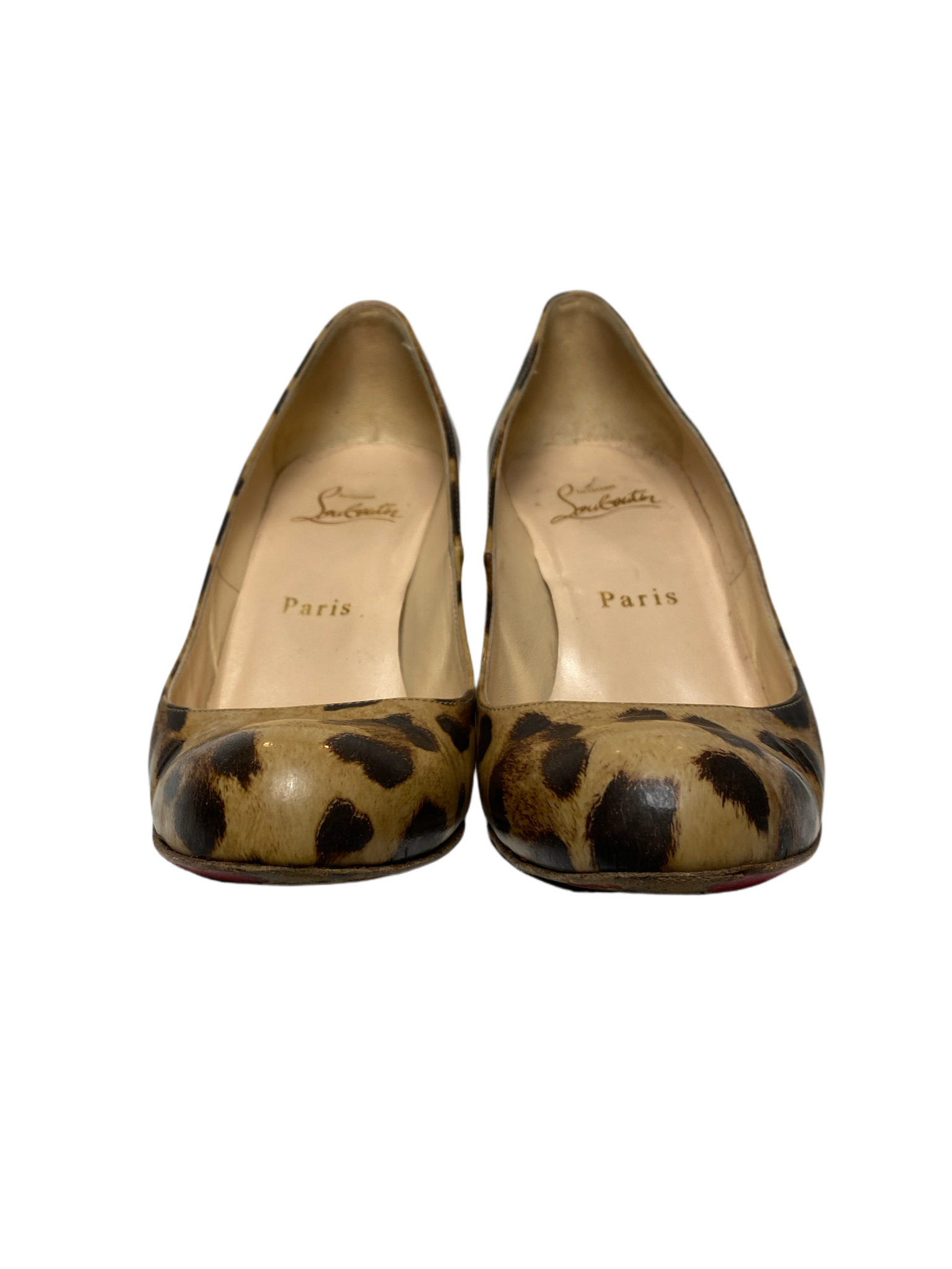 These Christian Louboutin Leopard Print Patent Leather Wedges are worn, but still look amazing!! The bottom shows most of the wear. Box and cloth bag included.
The i
