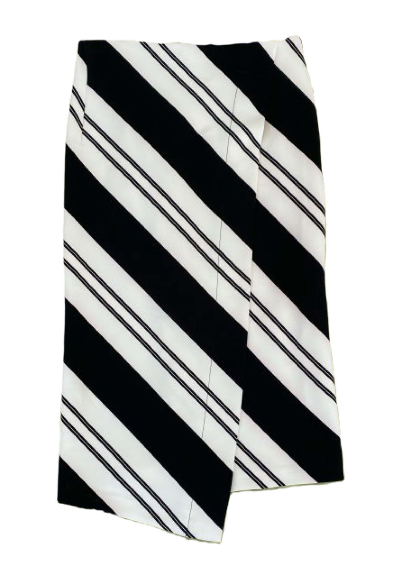 Zara Women Asymmetrical Striped Mid Length Skirt captivating fusion of