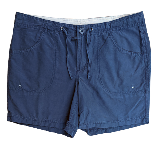 Columbia Blue Drawstring Waist Shorts Columbia blue drawstring waist shorts with front and back pockets.
