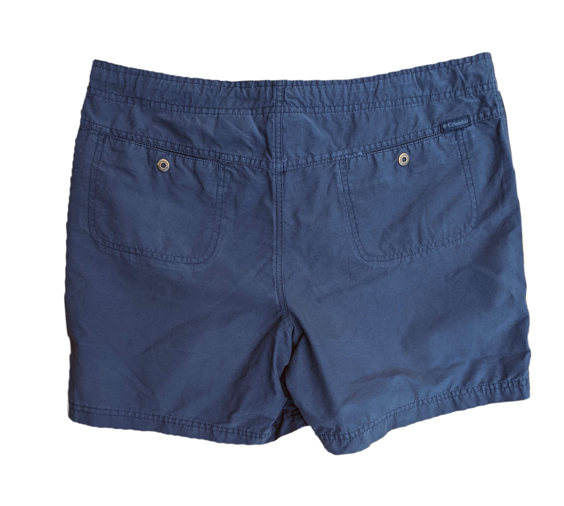 Columbia Blue Drawstring Waist Shorts Columbia blue drawstring waist shorts with front and back pockets.
