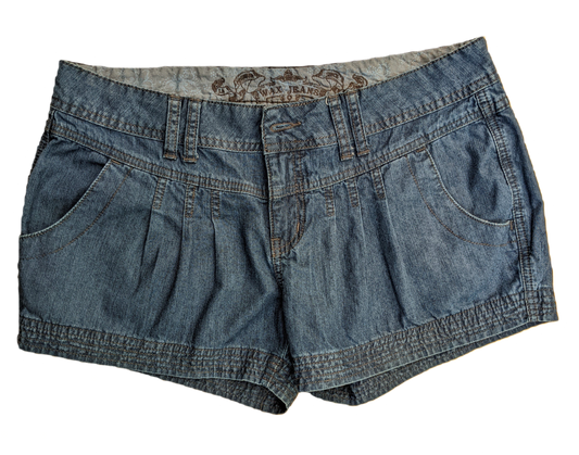 Wax Jeans Denim Shorts Wax Jeans denim shorts with pockets. These are so cute with the banded hem and detailed waist.
