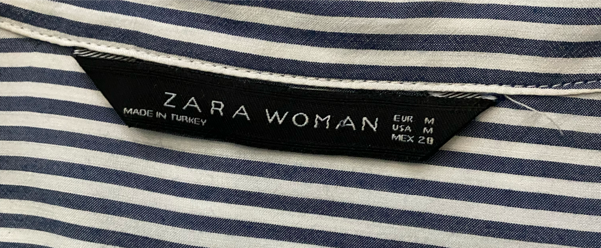 Zara Women Striped Shirt with pockets and roll up sleeves. a harmoniou