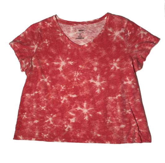 Sonoma Coral and White Tie Dye Short Sleeve T-Shirt Sonoma coral and white tie dye short sleeve t-shirt.