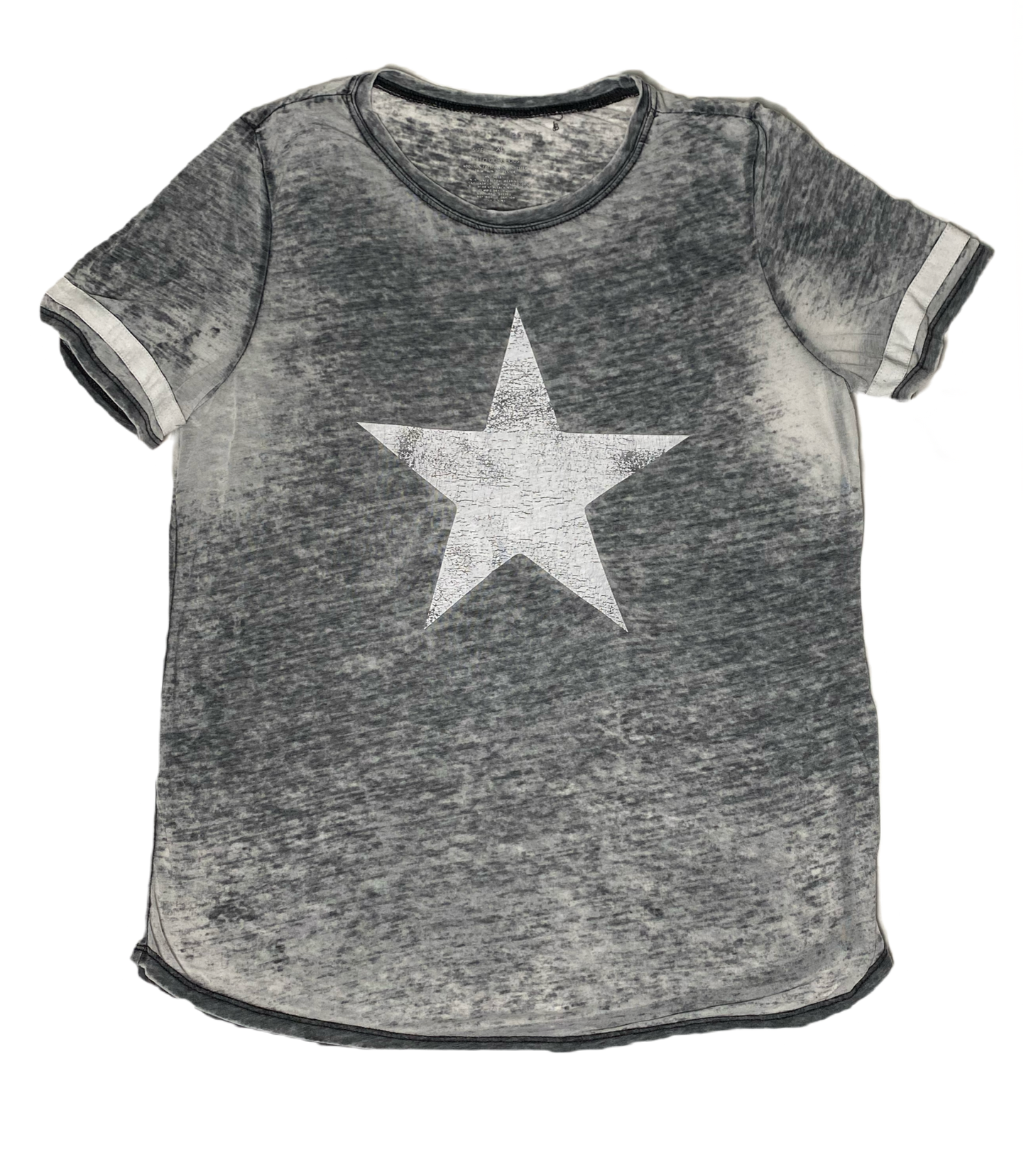 Grayson Threads Weathered Grey Graphic T-Shirt Grayson Threads weathered tissue t-shirt. Star graphic with banding on short sleeves.