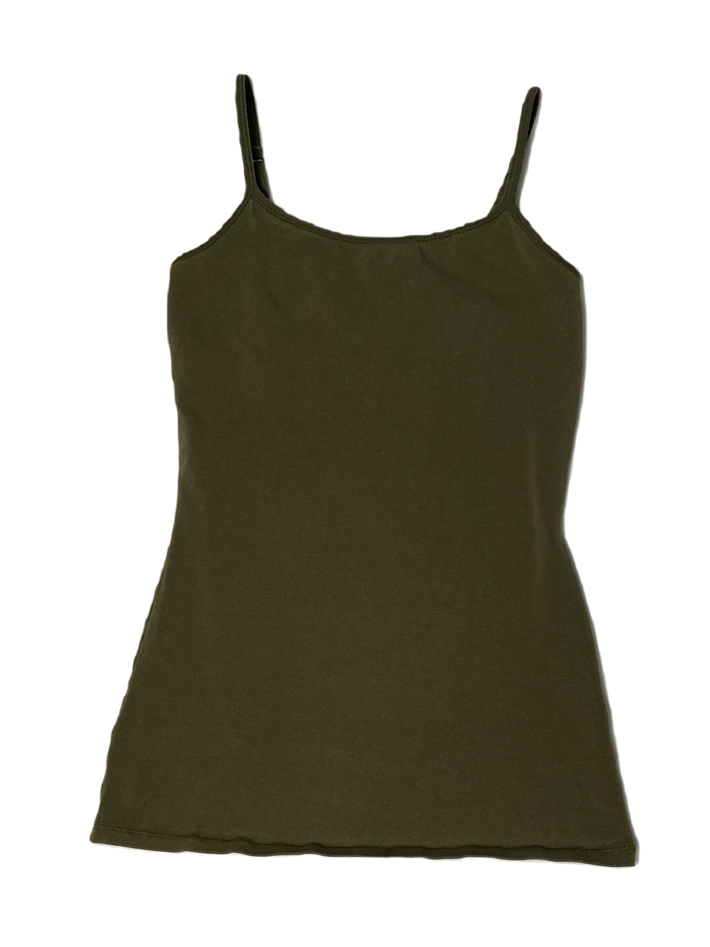 Express Best Loved Cami in Olive Green The Express Olive Green Cami will quickly become your new favorite! Made with a comfortable and stretchy cotton/spandex blend,