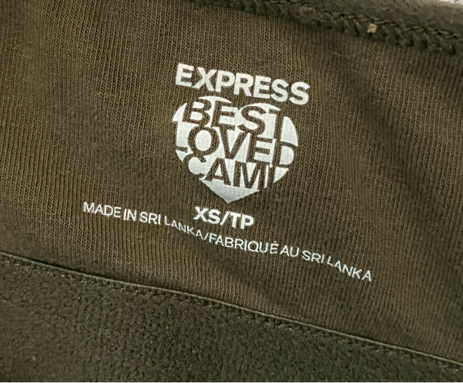 Express Olive Green Cami Express olive green stretch cami with shelf bra and spaghetti straps.