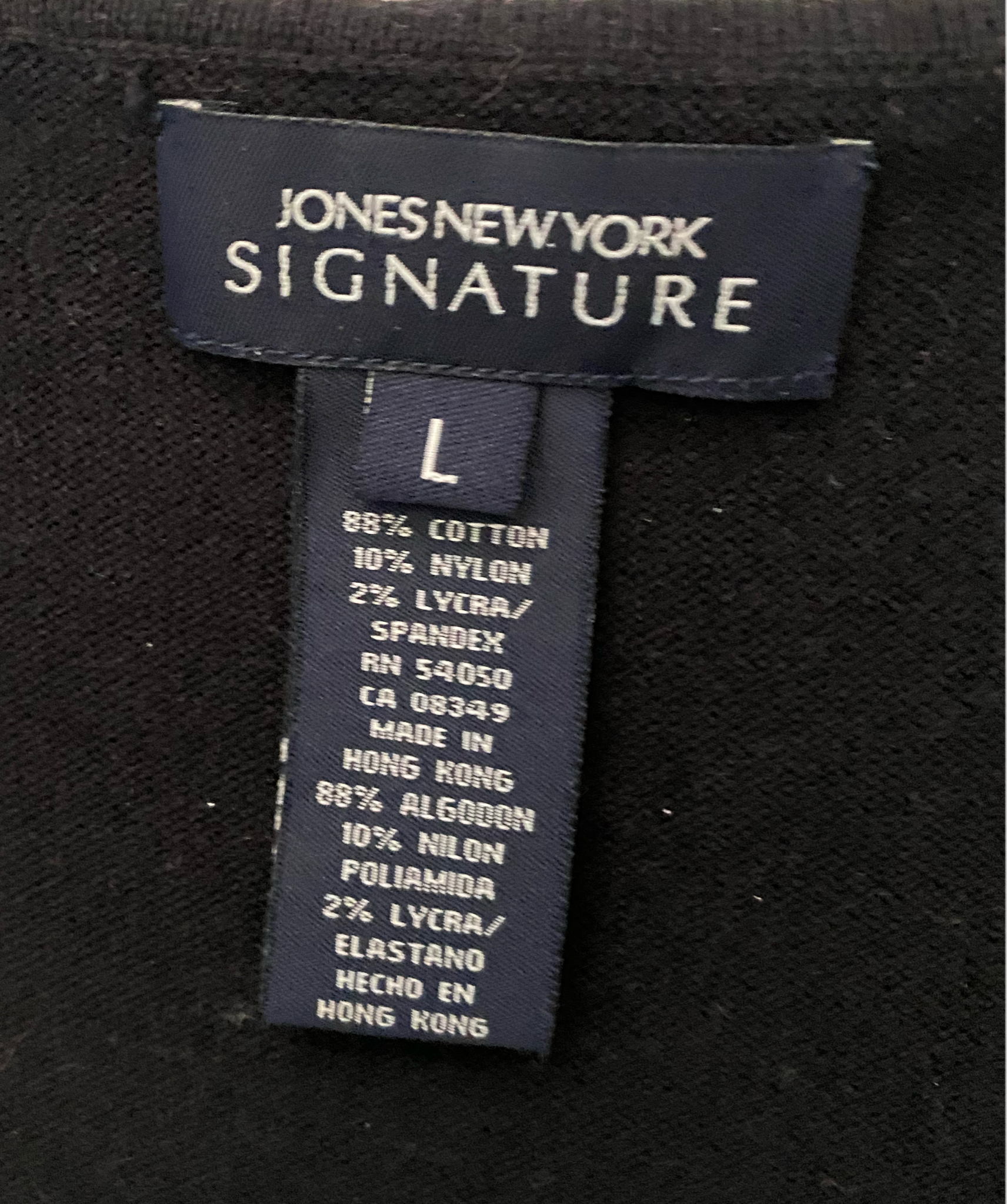 Jones New York Signature Sleeveless Black Top Jones New York Signature black sleeveless knit top.