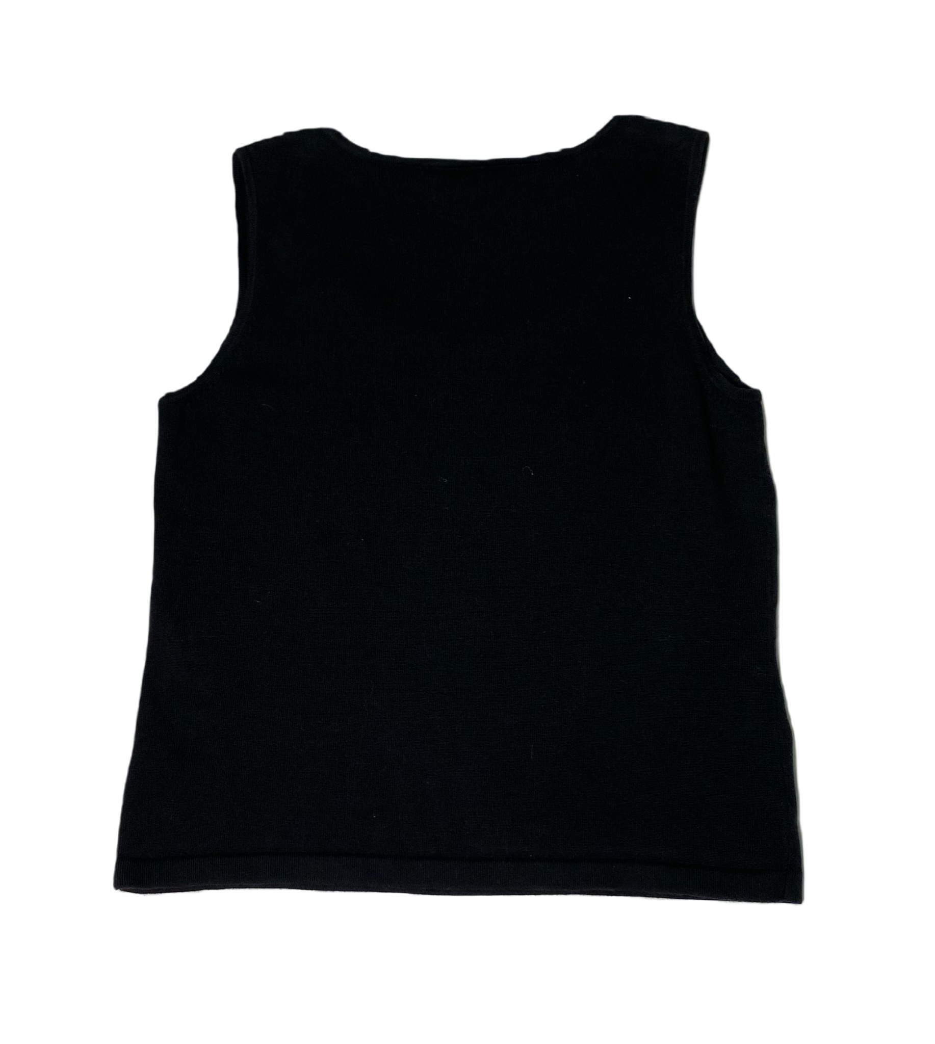 Jones New York Signature Sleeveless Black Top Jones New York Signature black sleeveless knit top.